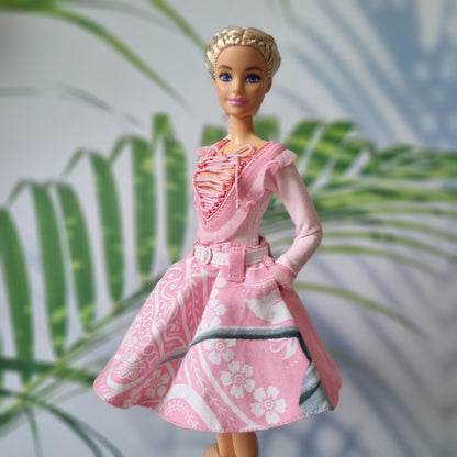 Skirt and body suit for Barbie doll