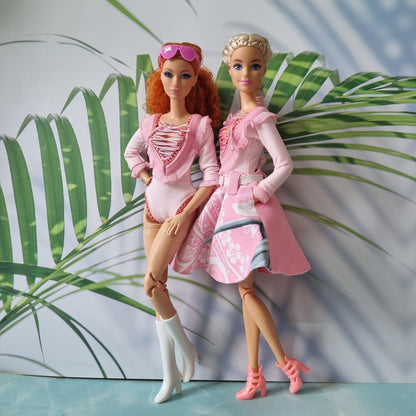 Skirt and body suit for Barbie doll