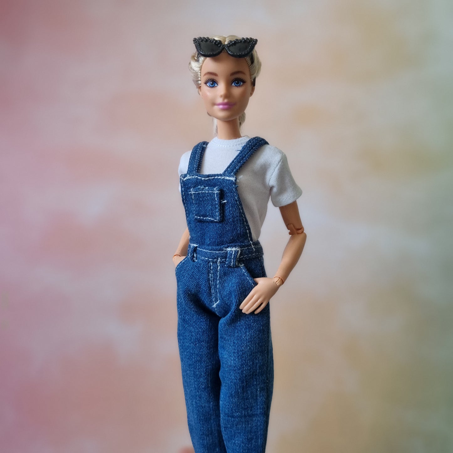 Doll denim overalls, jumpsuit for 11.5 inch dolls clothes