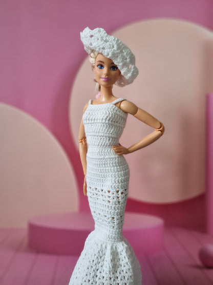 Crochet outfit for barbie doll, 11.5 inch doll