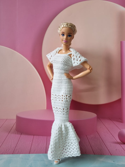 Crochet outfit for barbie doll, 11.5 inch doll