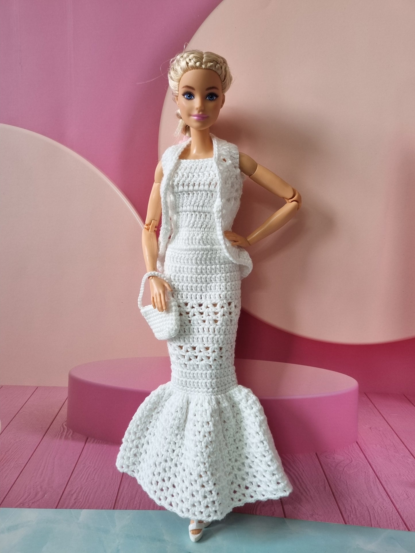 Crochet outfit for barbie doll, 11.5 inch doll