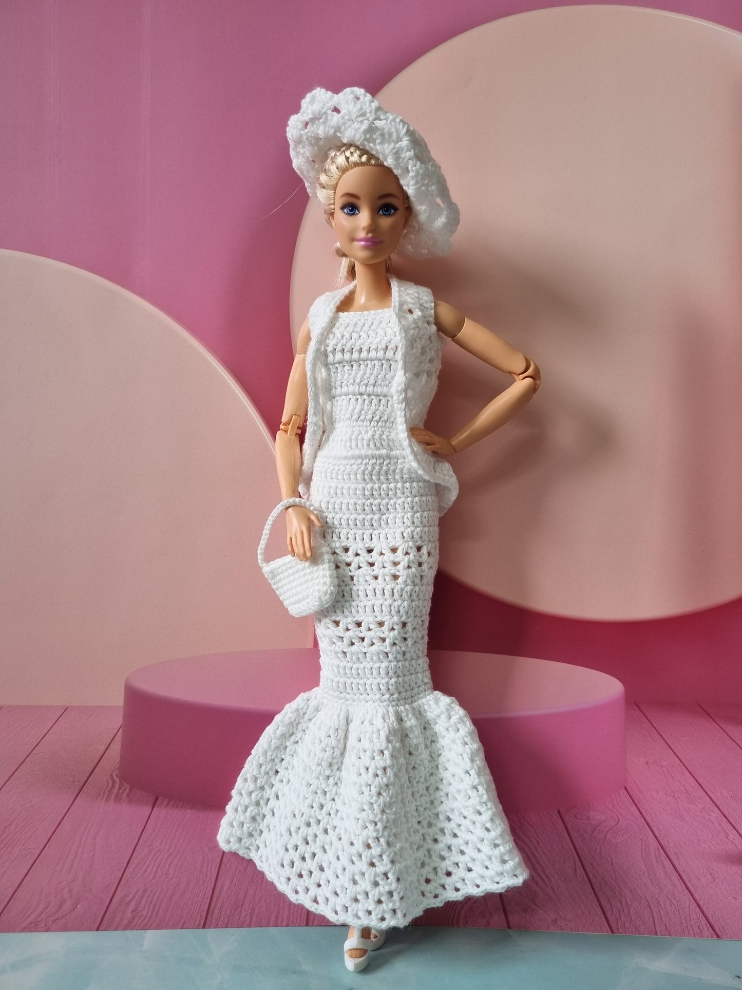 Crochet outfit for barbie doll, 11.5 inch doll