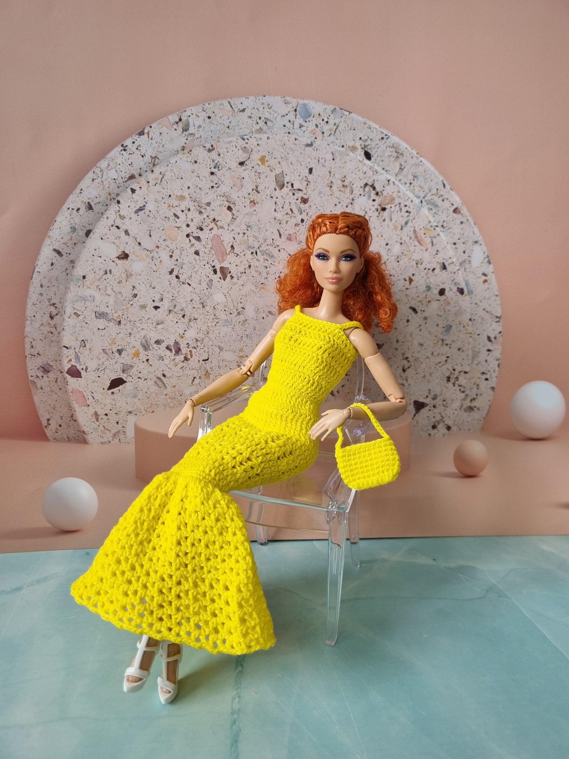 Crochet outfit for barbie doll, 11.5 inch doll – Huonghandmadedoll Crochet outfit for barbie doll, 11.5 inch doll – Huonghandmadedoll