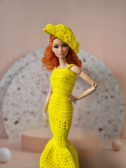 Crochet outfit for barbie doll, 11.5 inch doll