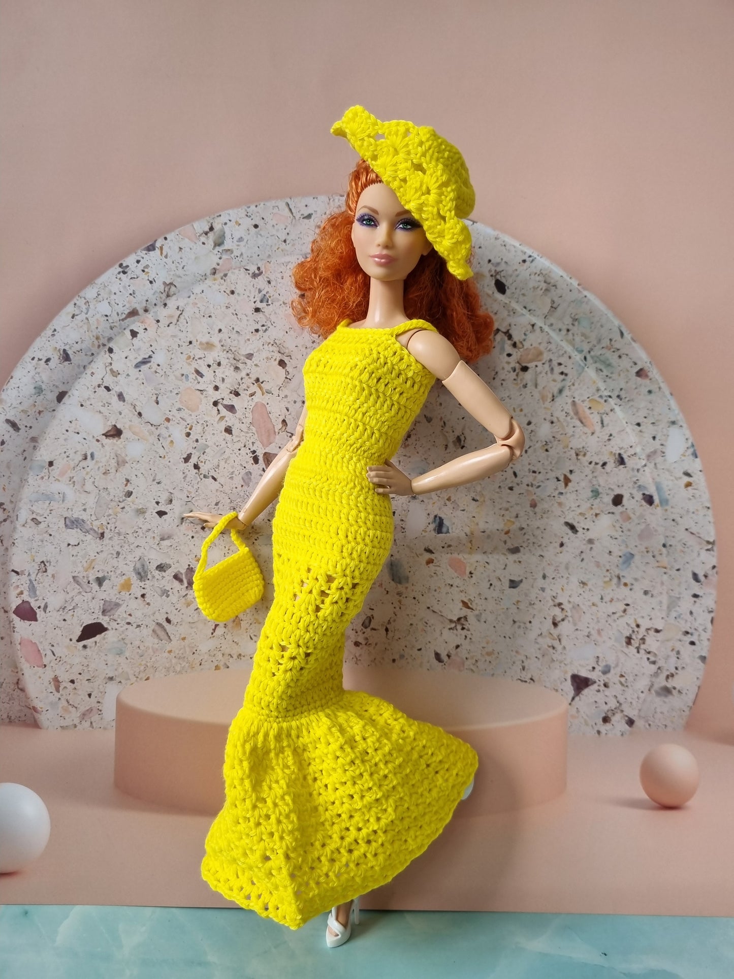 Crochet outfit for barbie doll, 11.5 inch doll