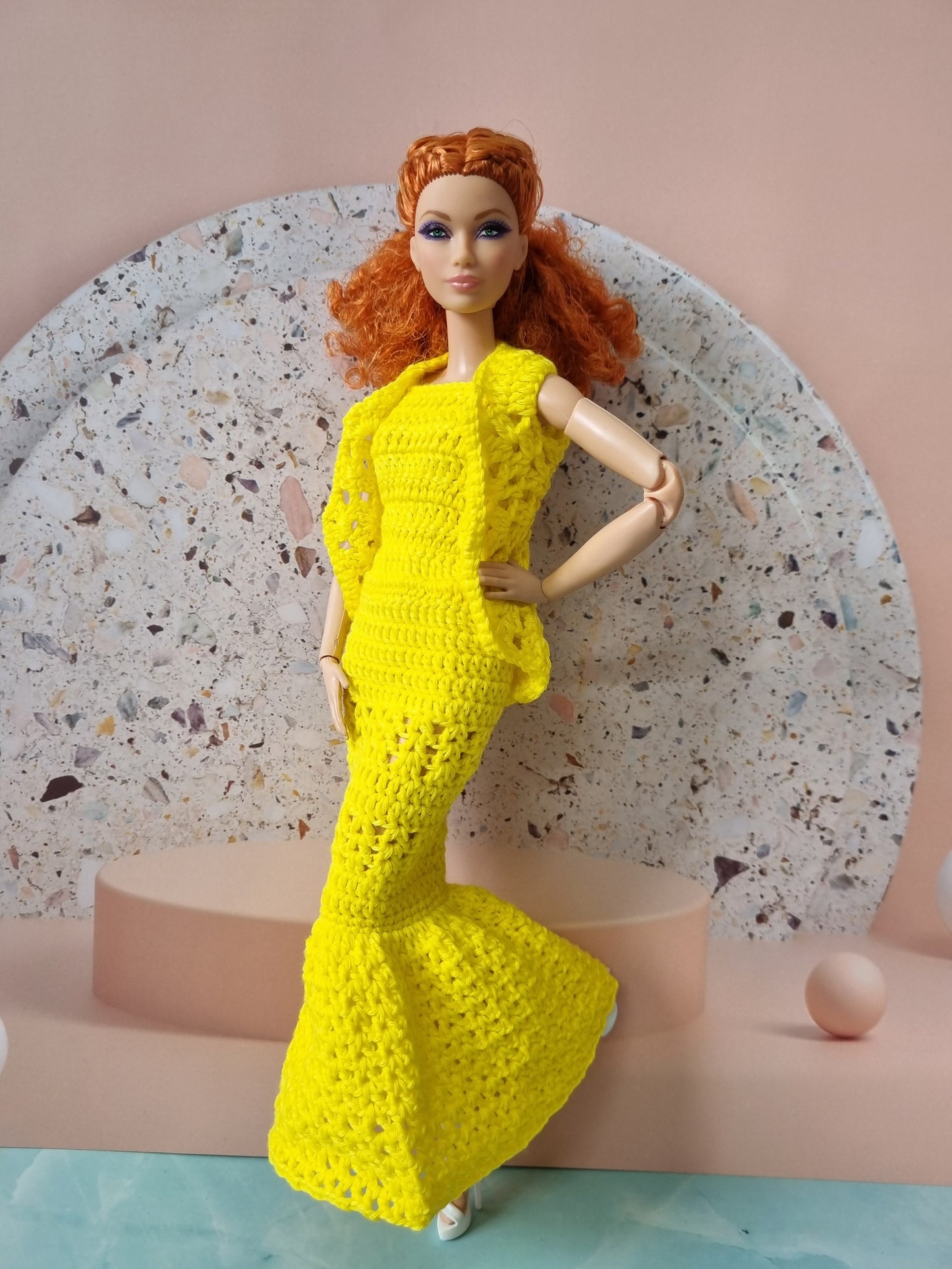 Crochet outfit for barbie doll, 11.5 inch doll