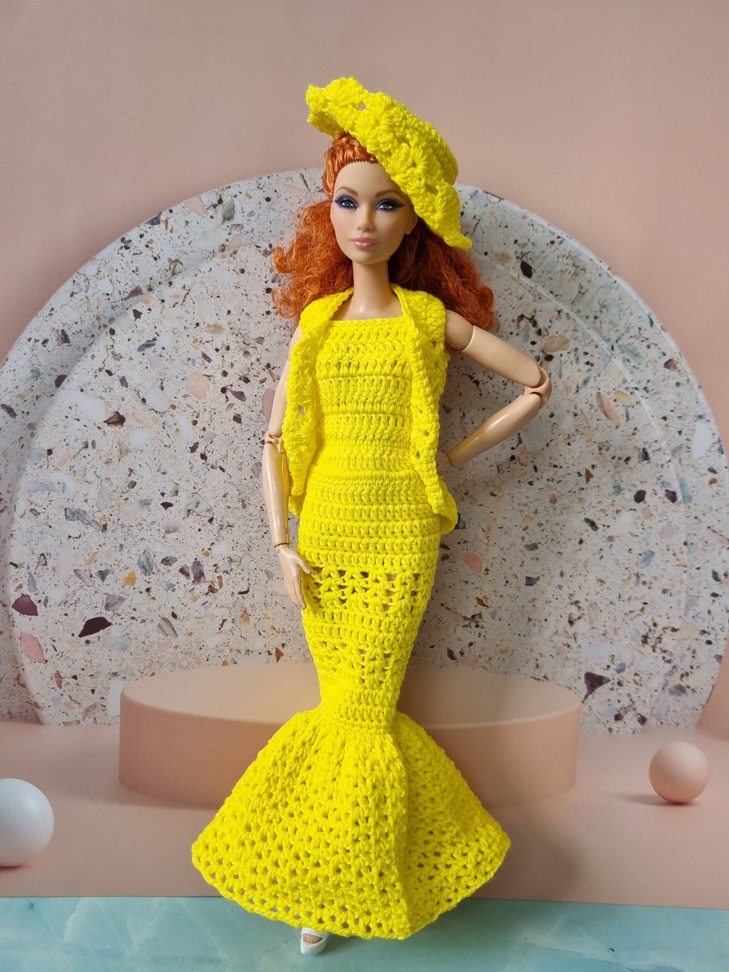 Crochet outfit for barbie doll, 11.5 inch doll