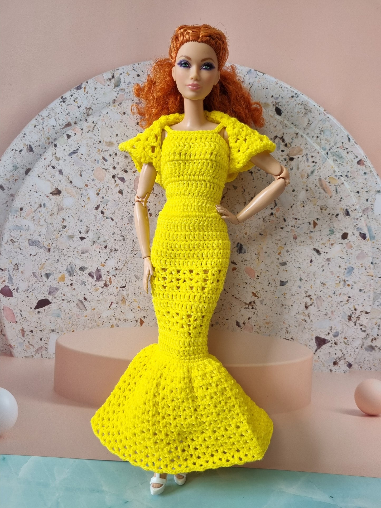 Crochet outfit for barbie doll, 11.5 inch doll