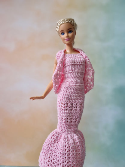 Crochet outfit for barbie doll, 11.5 inch doll