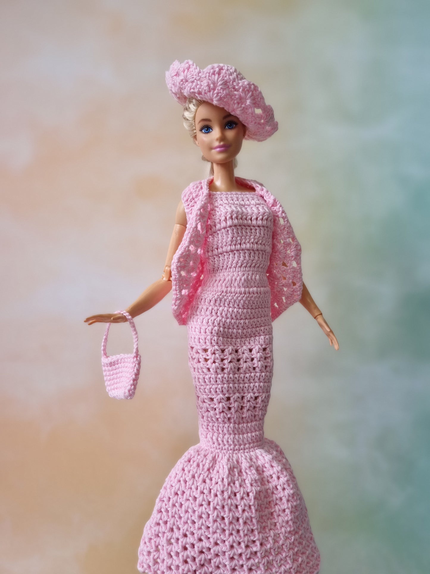 Crochet outfit for barbie doll, 11.5 inch doll