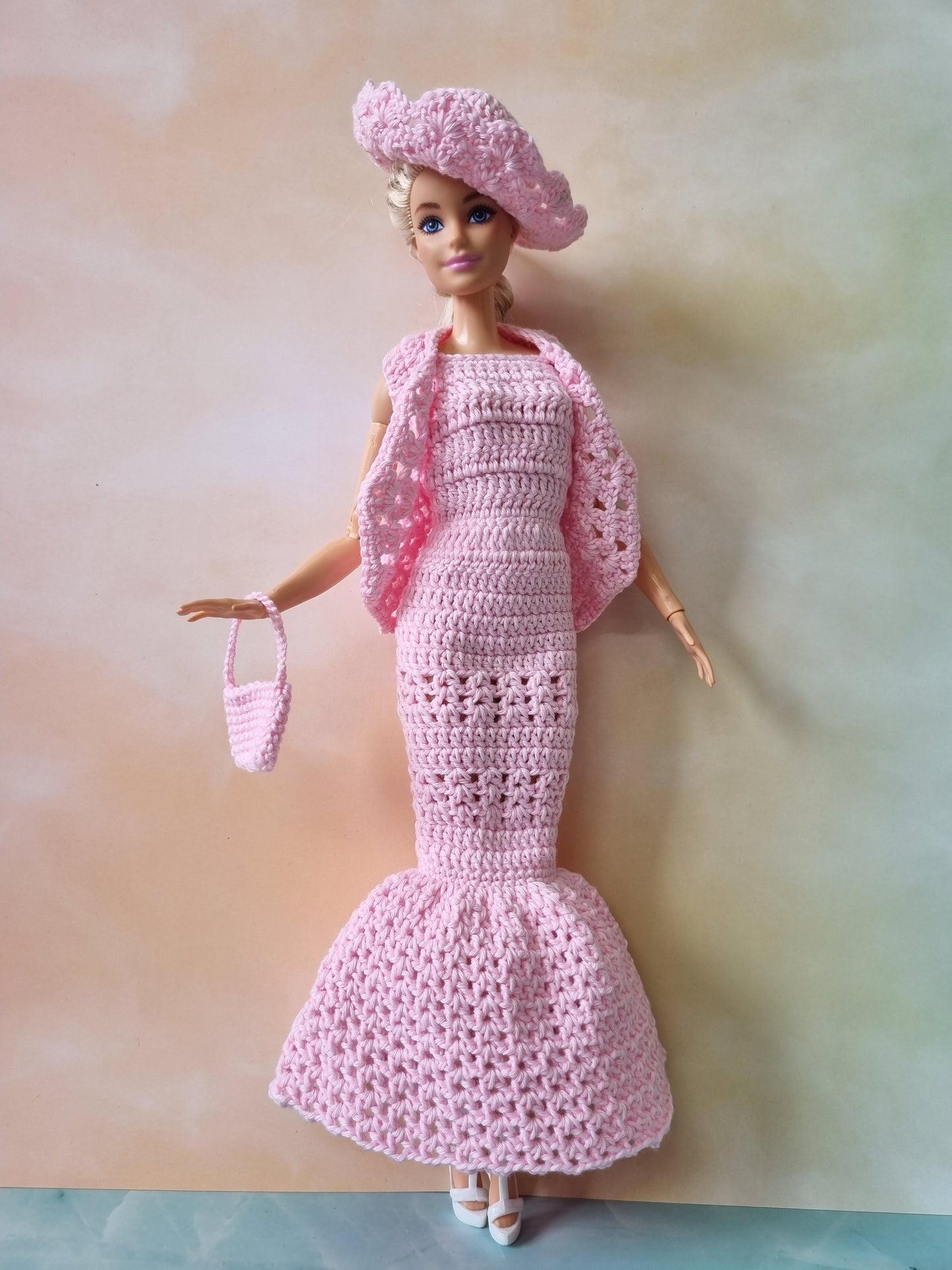 Crochet outfit for barbie doll, 11.5 inch doll