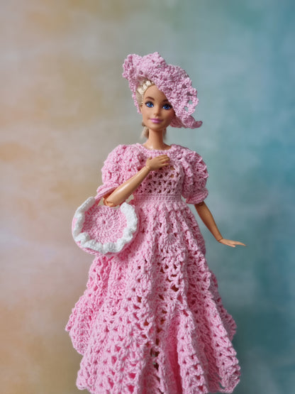 Crochet outfit for barbie doll, 11.5 inch doll