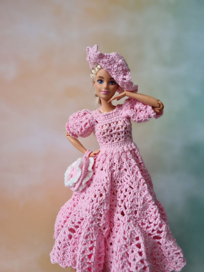 Crochet outfit for barbie doll, 11.5 inch doll