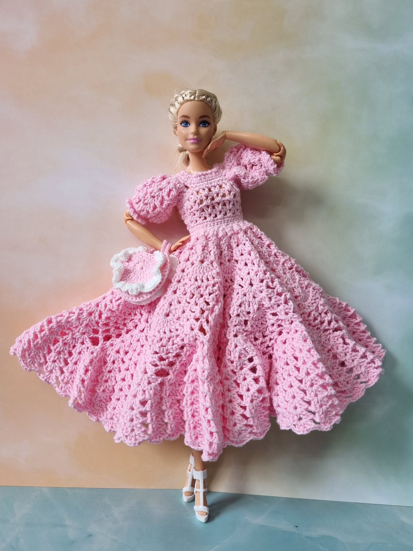 Crochet outfit for barbie doll, 11.5 inch doll