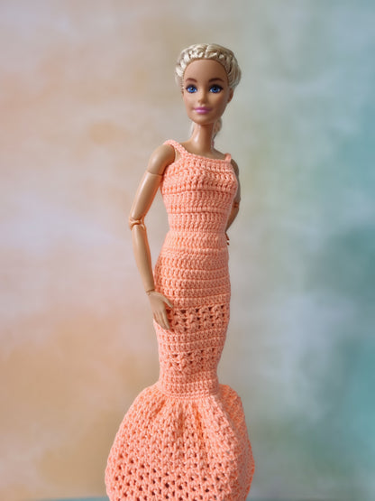 Crochet outfit for barbie doll, 11.5 inch doll