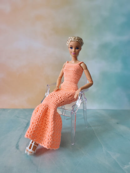 Crochet outfit for barbie doll, 11.5 inch doll