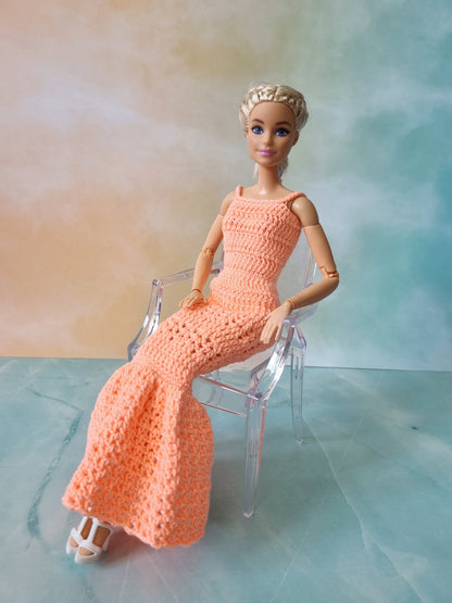 Crochet outfit for barbie doll, 11.5 inch doll