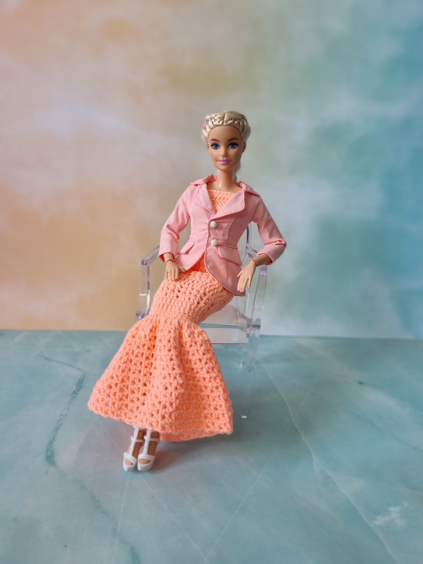 Crochet outfit for barbie doll, 11.5 inch doll