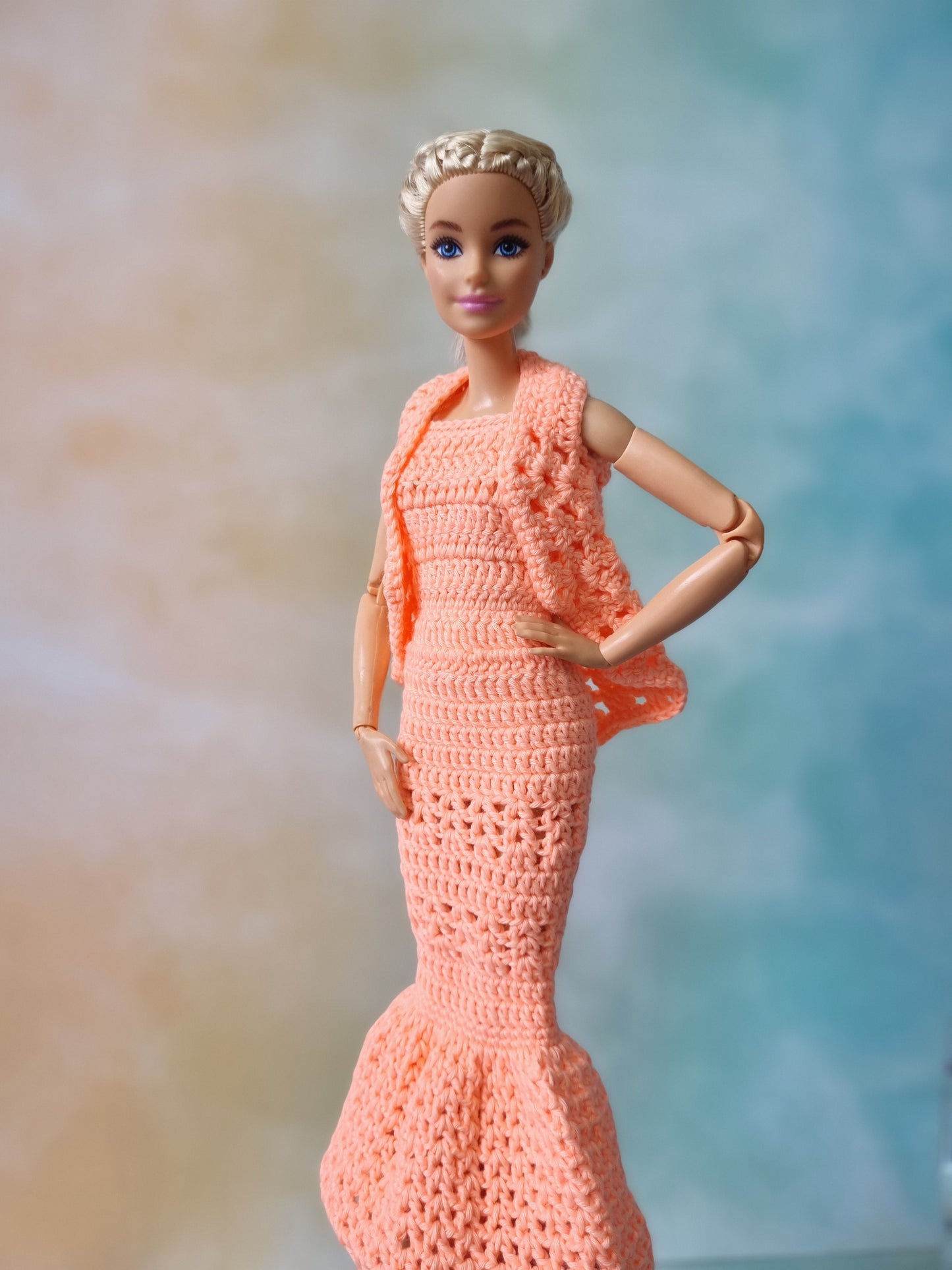 Crochet outfit for barbie doll, 11.5 inch doll