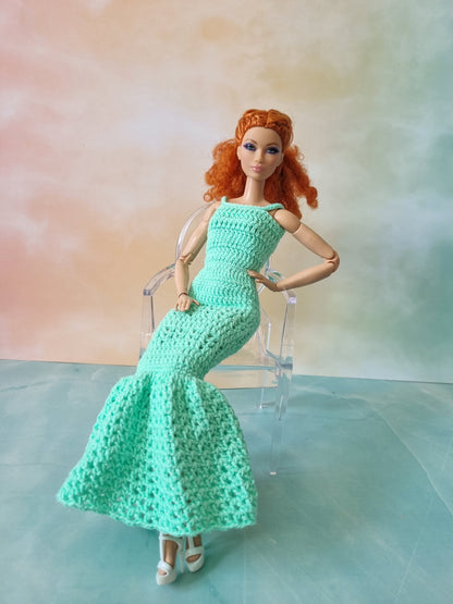 Crochet outfit for barbie doll, 11.5 inch doll