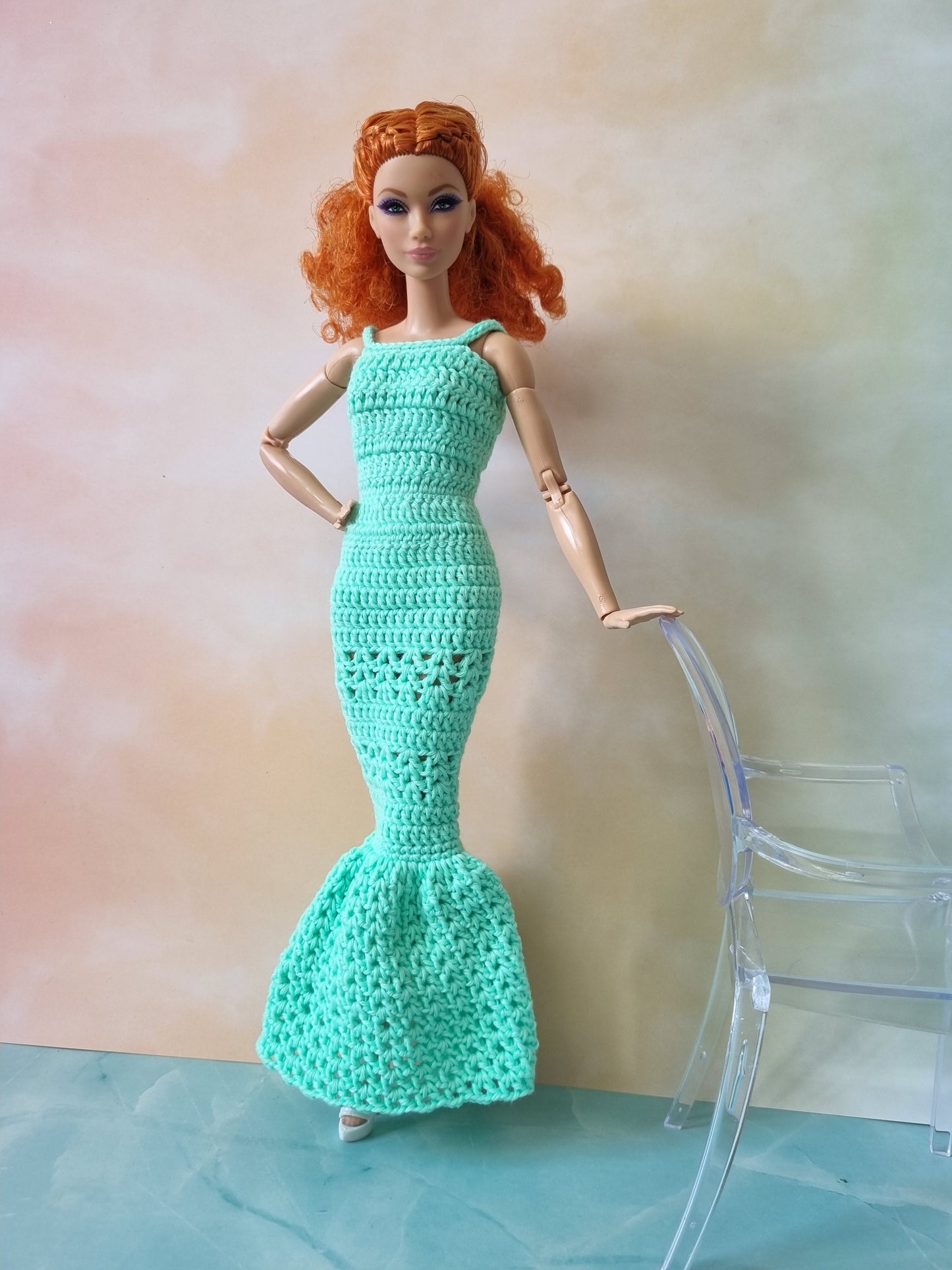 Crochet outfit for barbie doll, 11.5 inch doll