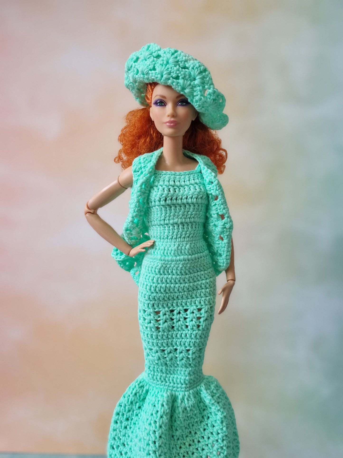 Crochet outfit for barbie doll, 11.5 inch doll