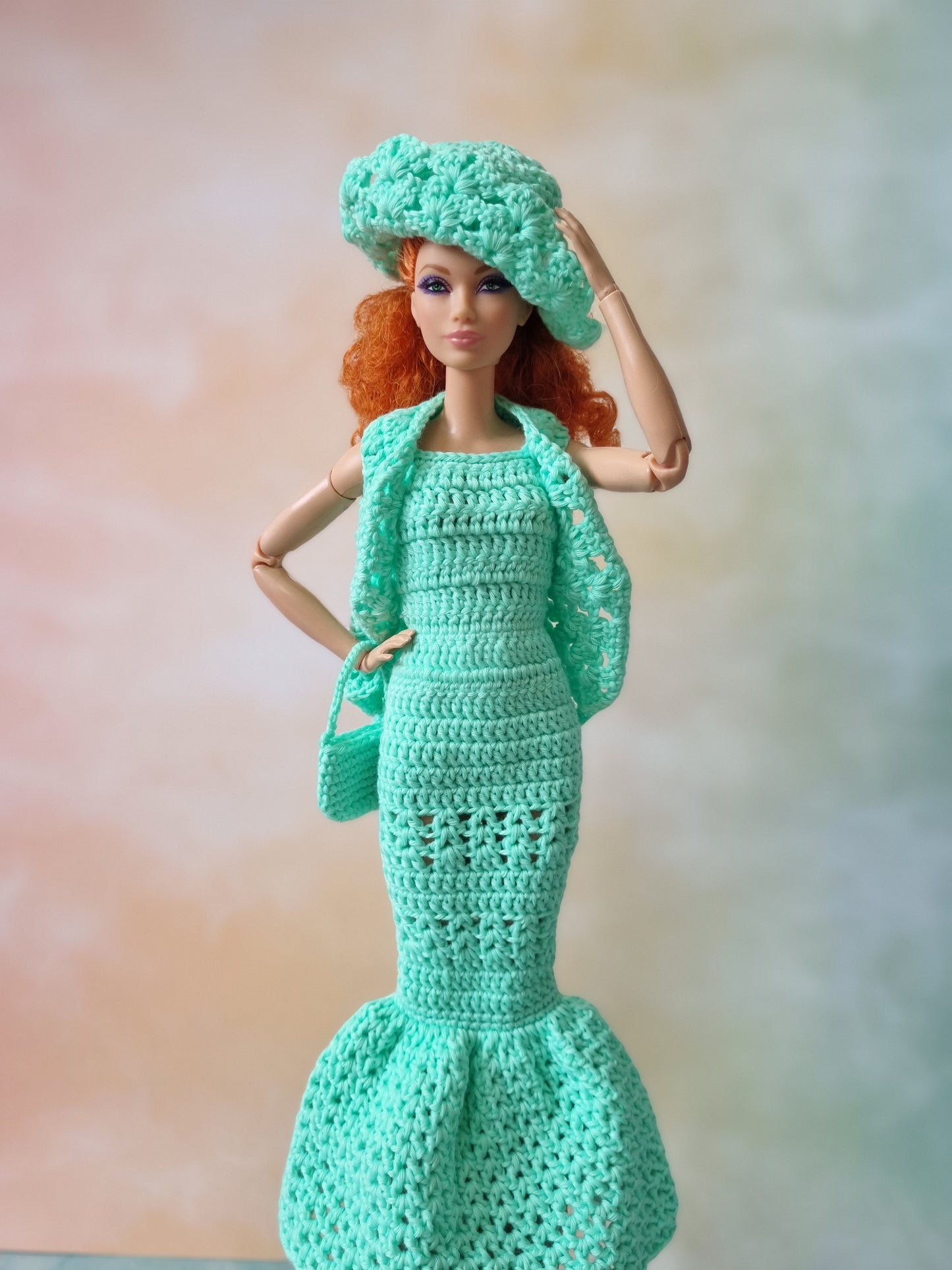 Crochet outfit for barbie doll, 11.5 inch doll