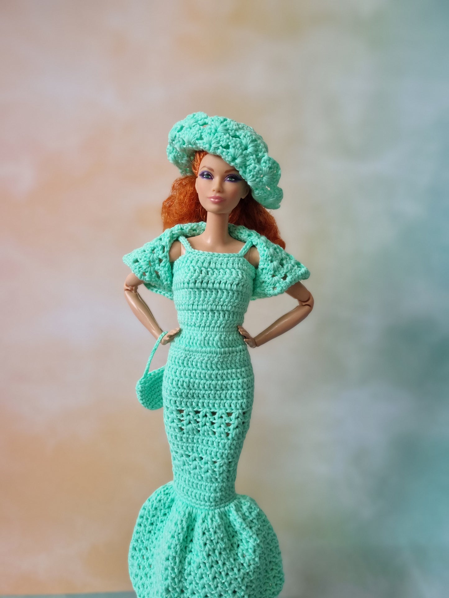 Crochet outfit for barbie doll, 11.5 inch doll