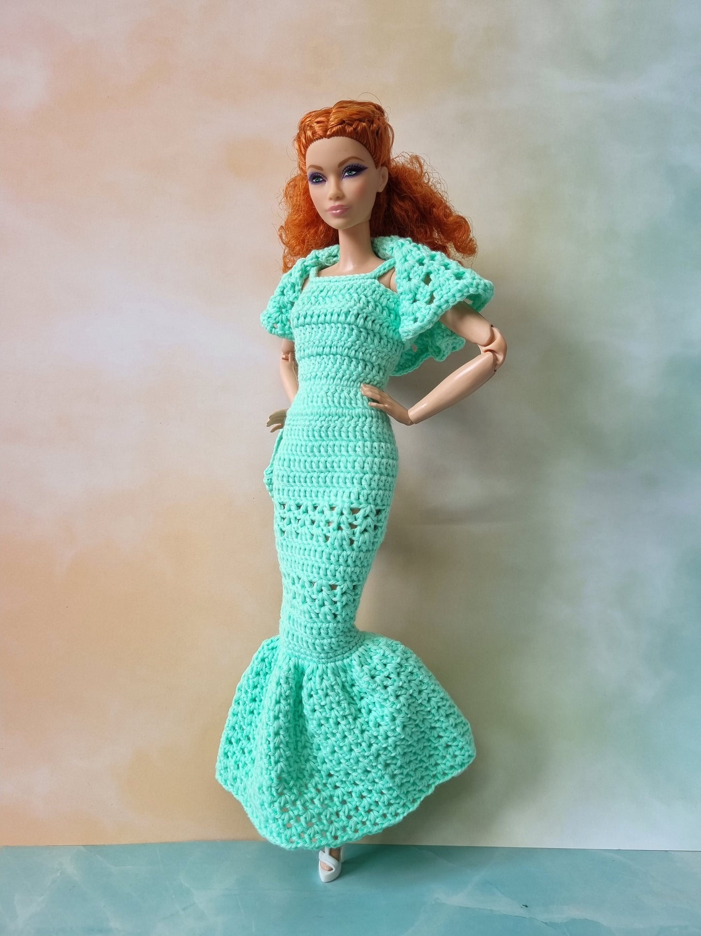 Crochet outfit for barbie doll, 11.5 inch doll