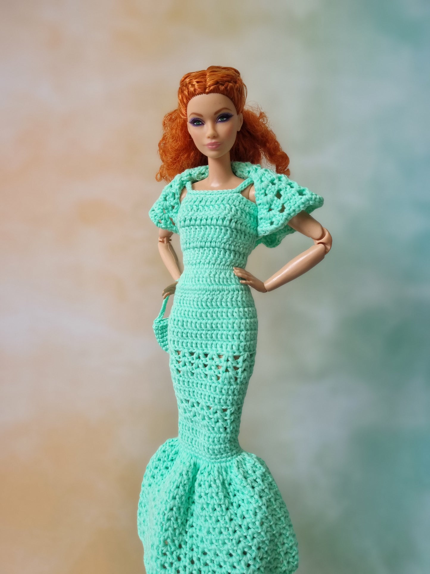 Crochet outfit for barbie doll, 11.5 inch doll