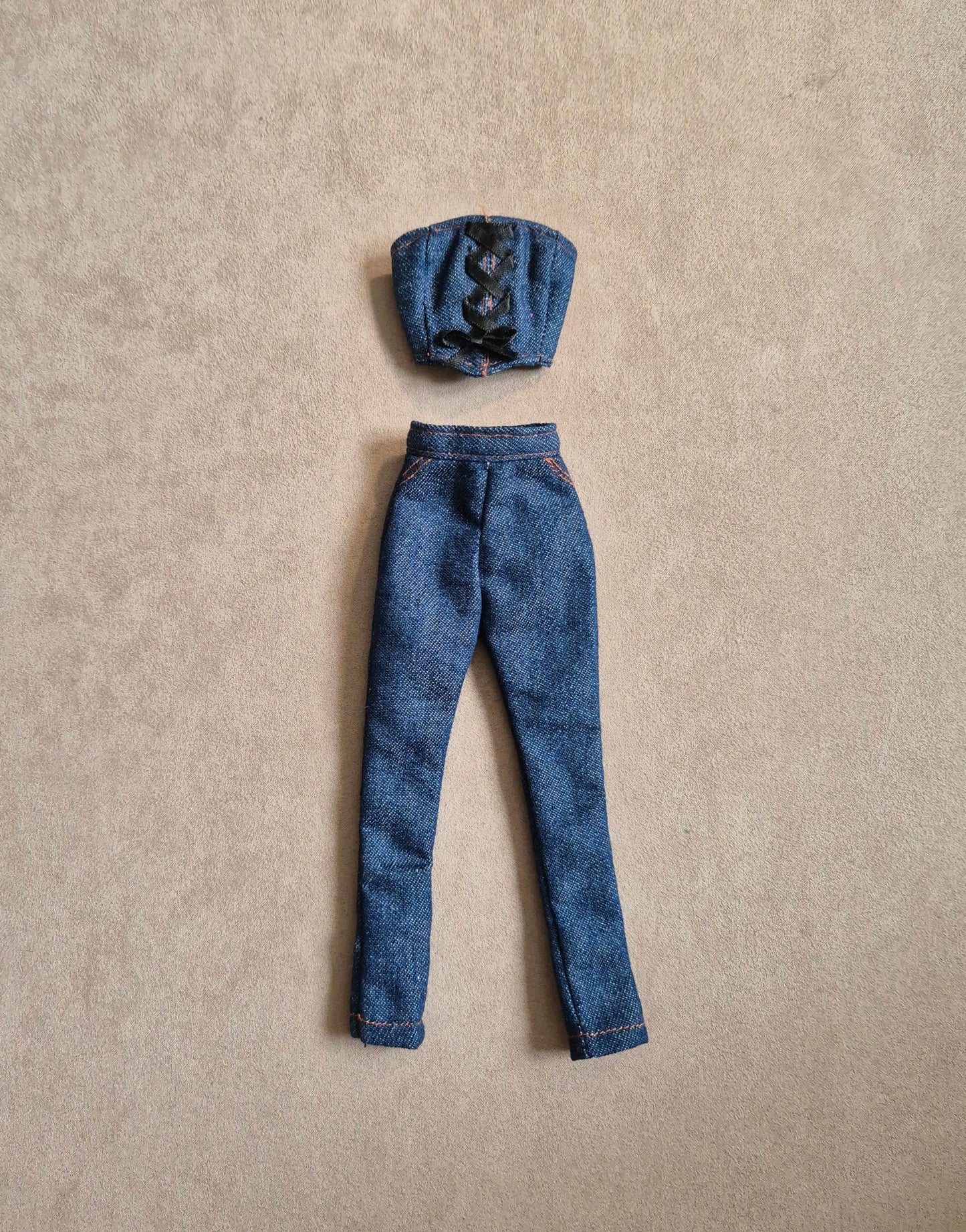 Set Top + Jean for Barbie doll