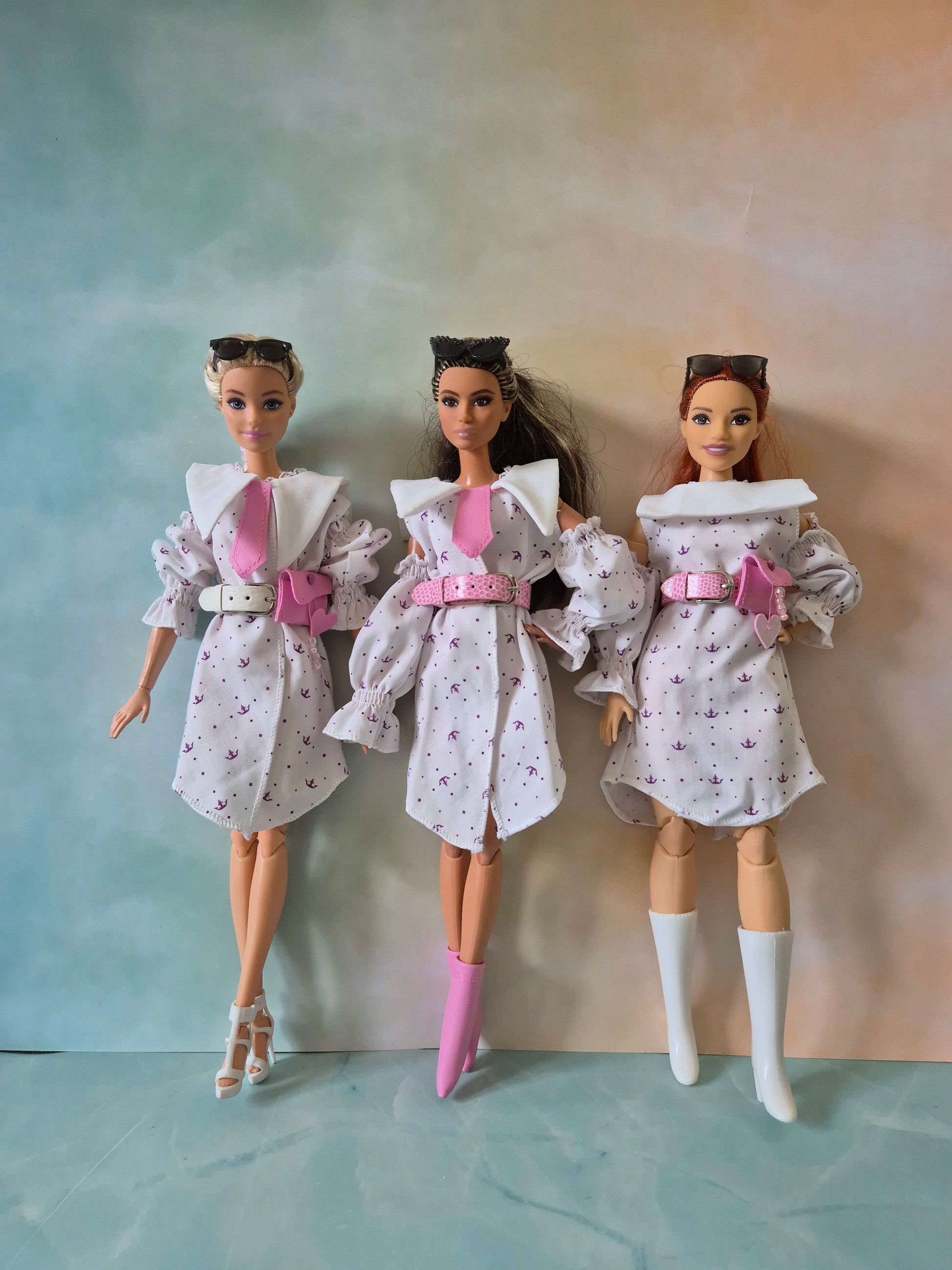 Dress and belt for Barbie, Curry Barbie doll