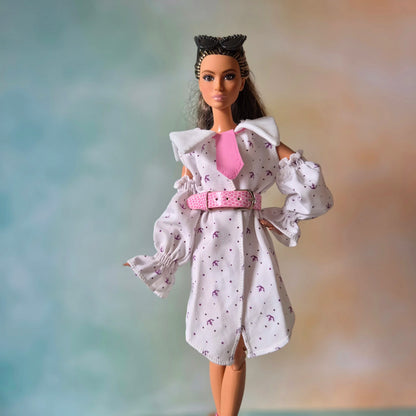 Dress and belt for Barbie, Curry Barbie doll