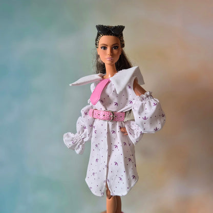 Dress and belt for Barbie, Curry Barbie doll