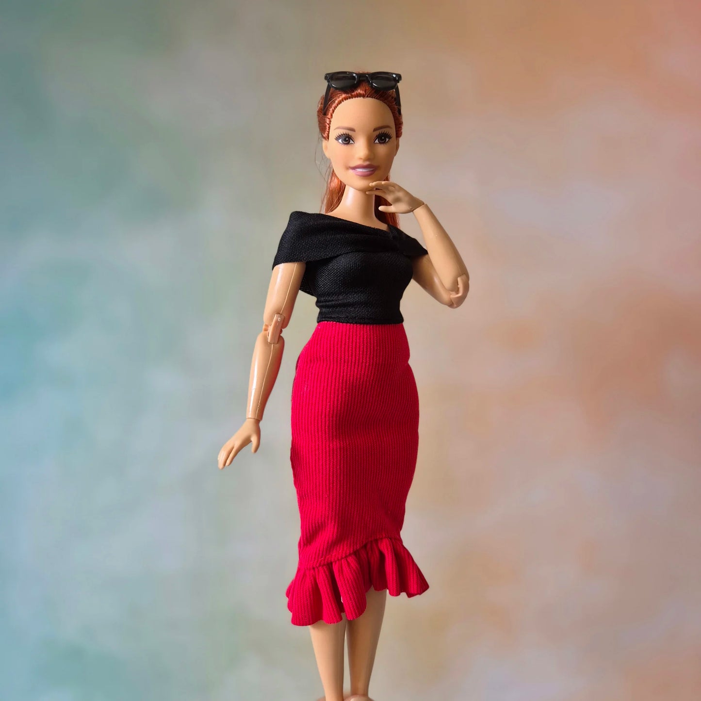 Black and Red dress for Barbie Curvy