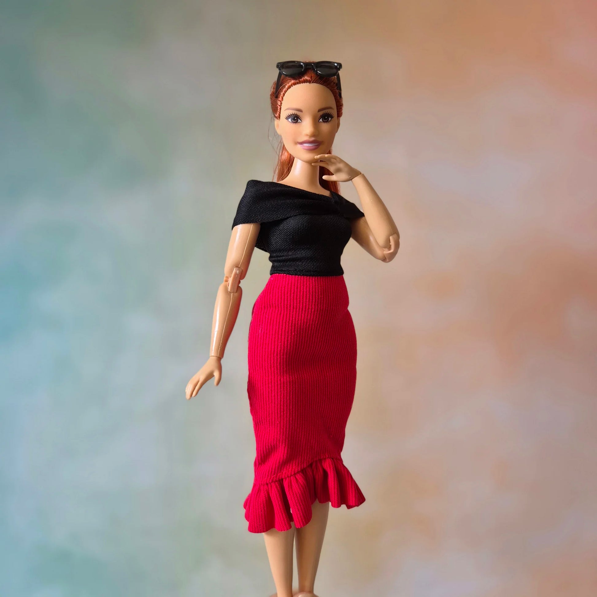 Black and Red dress for Barbie Curvy