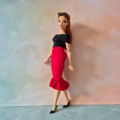 Black and Red dress for Barbie Curvy