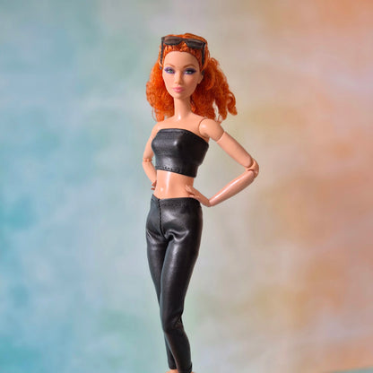 Jacket and black set for barbie , 11.5" doll