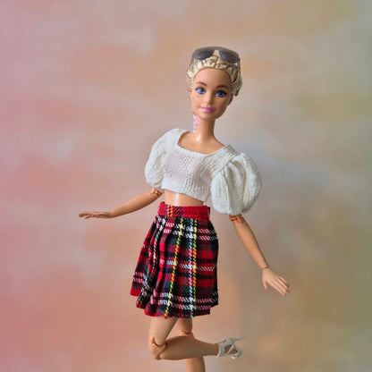 Plate Skirt and top for barbie