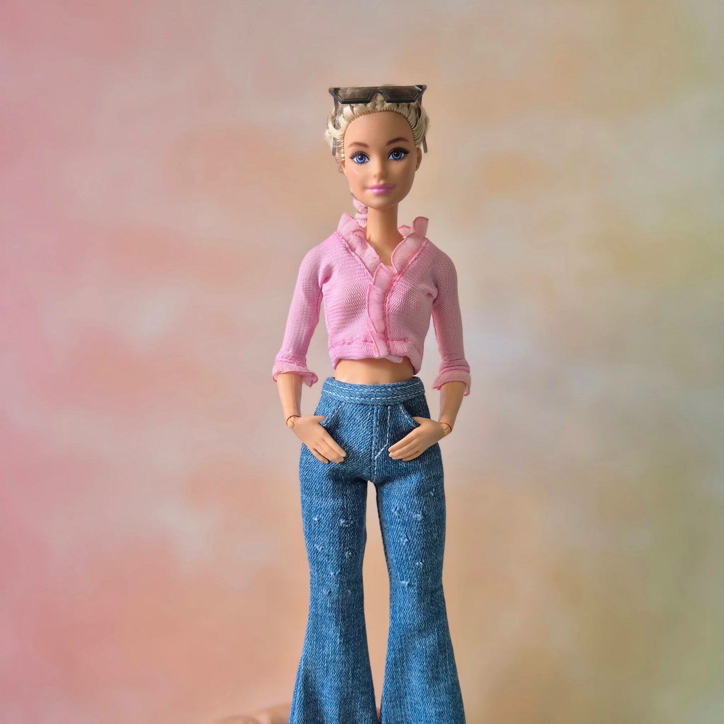 Pink top and Jean for barbie