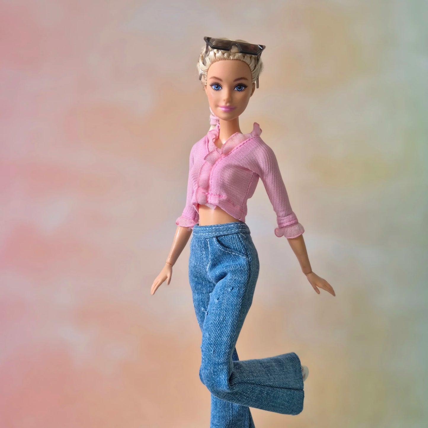 Pink top and Jean for barbie