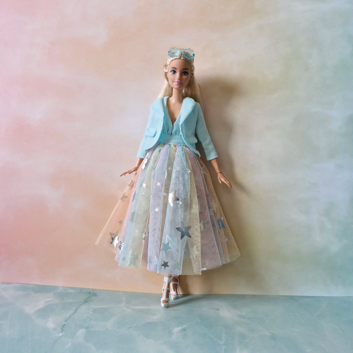 Princess dress and jacket for Barbie doll