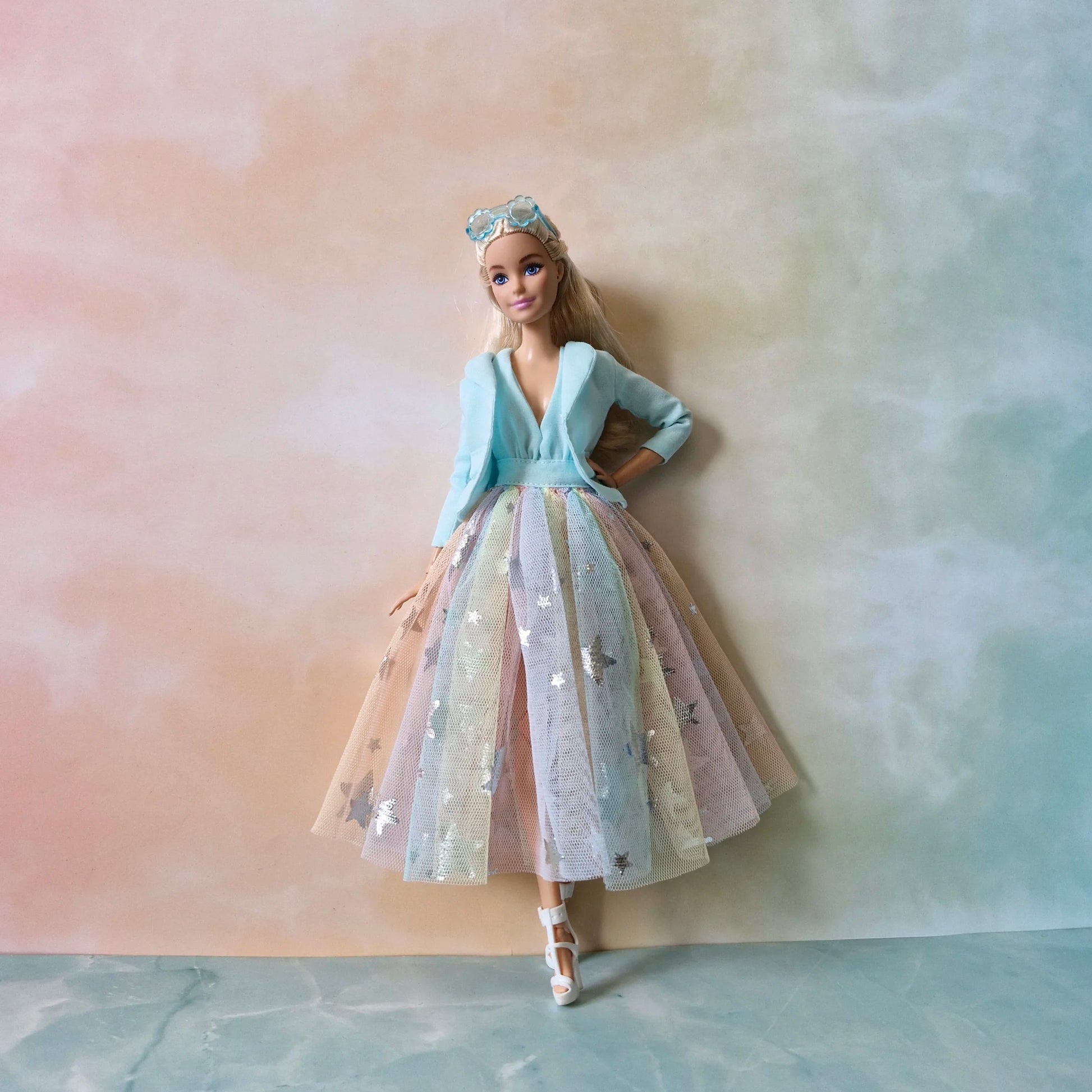 Princess dress and jacket for Barbie doll