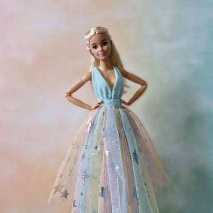 Princess dress and jacket for Barbie doll