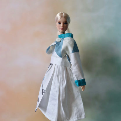 Elegant 2-Piece Floral Outfit for Barbie Doll – Classic Style with Modern Flair