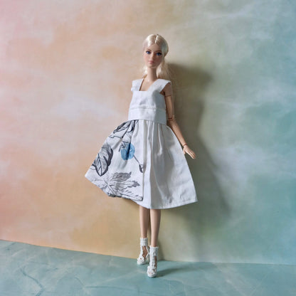 Elegant 2-Piece Floral Outfit for Barbie Doll – Classic Style with Modern Flair