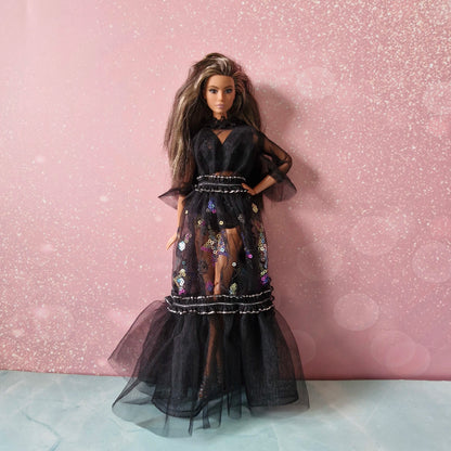 Barbie Lingerie Robe Collection - Pink Lace, Daisy, Black Sequin