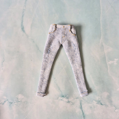 Distressed Jeans and White Top Set for Barbie and Curvy