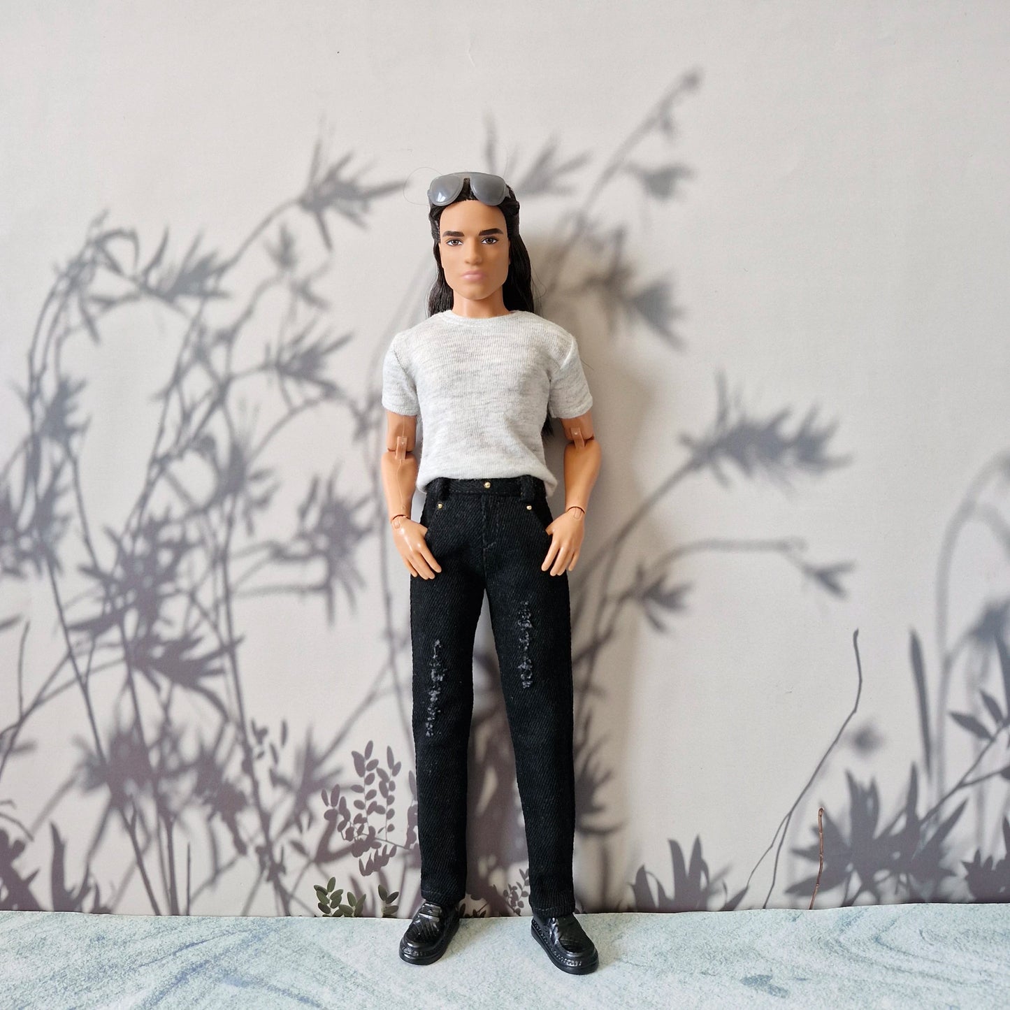 Basic Tees, Jeans & Cream Pants Separates for Ken Doll